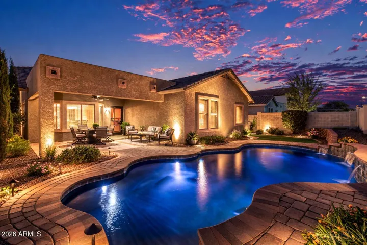 VIRTUALLY ENHANCED - LANDSCAPING, VEGETATION, LIGHTING, PATIO FURNITURE, FENCE REMOVED