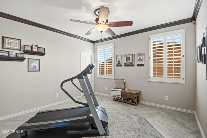 This bedroom aslo has a walk-in closet