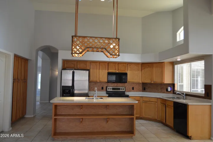 Kitchen with Vaulted Ceilings
