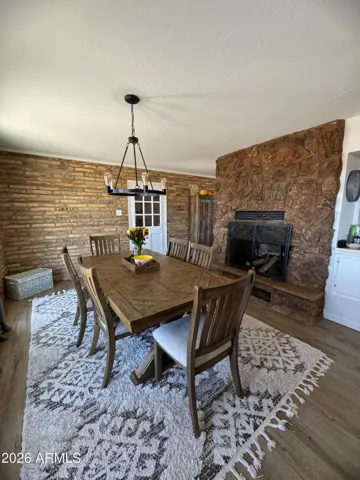 Dining Room/Two way fire place.