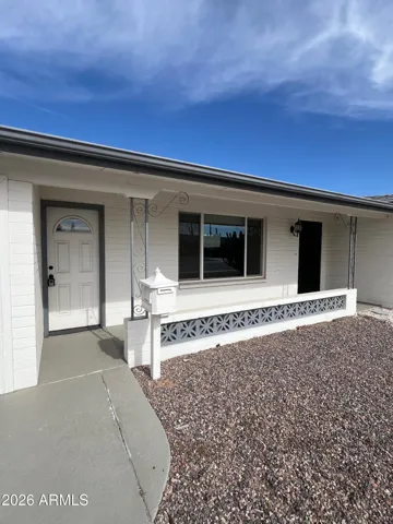 Close up Door View garage entrance and main entrance