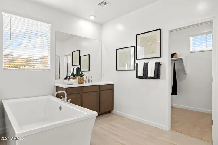 Photos of model home, options may vary. The Primary Bath so spacious feels like you're at home spa!