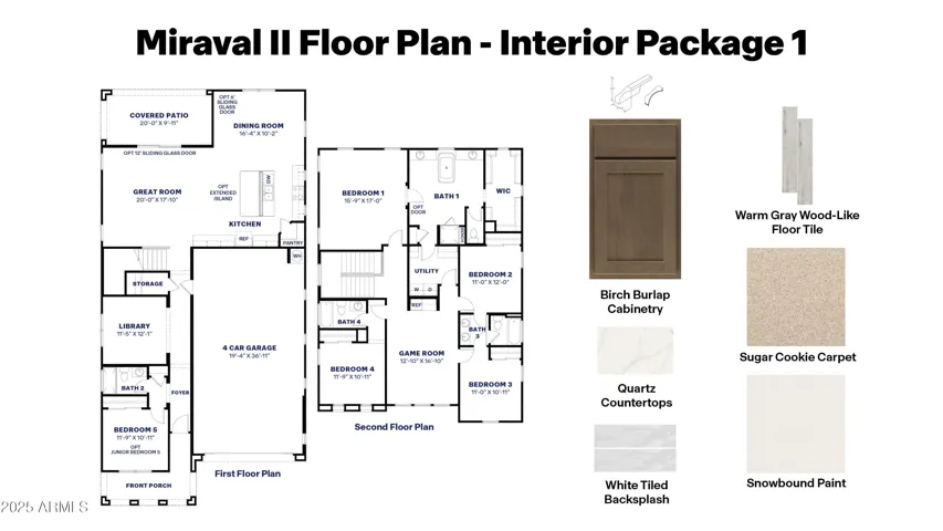 Floorplan and designer selected finishes