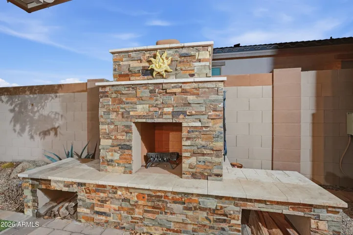 Wood Burning built in fireplace