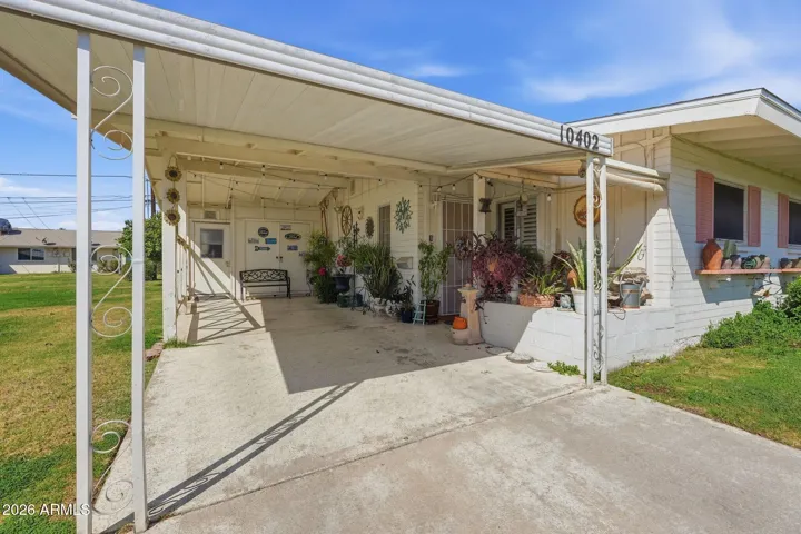 Front exterior carport