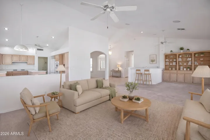 Great Room with Staged Furniture