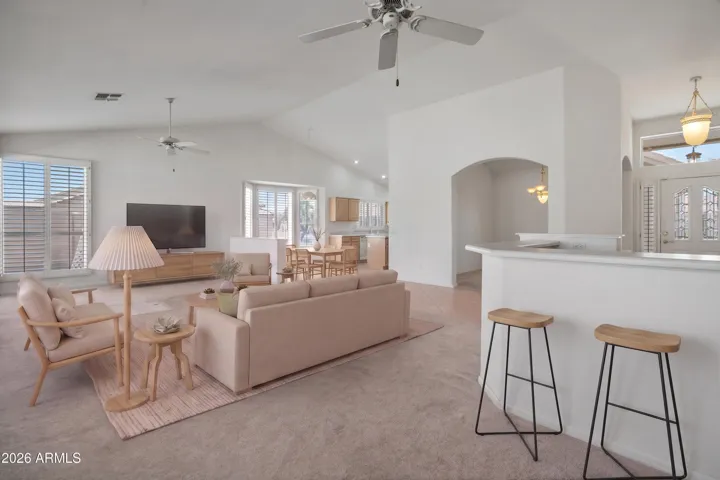 Great Room with Staged Furniture