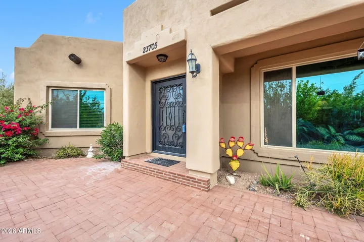 Front of house and front door