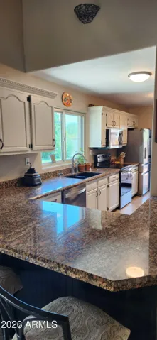 Newly refinished kitchen cabinets