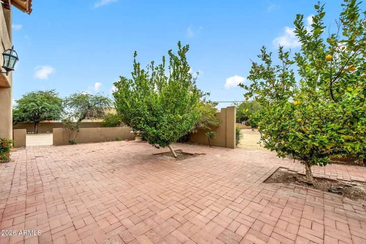 Left-side front courtyard
