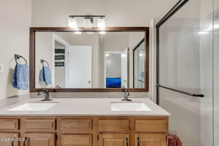 Jack and Jill bathroom between bedroom 1 & 2