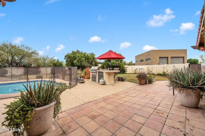 Backyard view from side