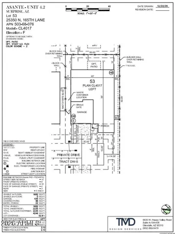25350 N 165th Lane Preliminary Plot Plan