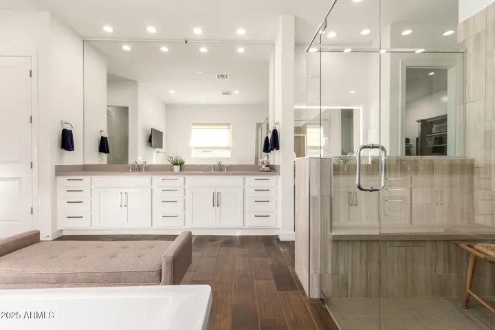 Luxurious primary bathroom