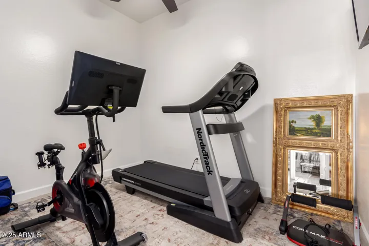 Workout room, can also be used as a secondary closet in the primary bedroom