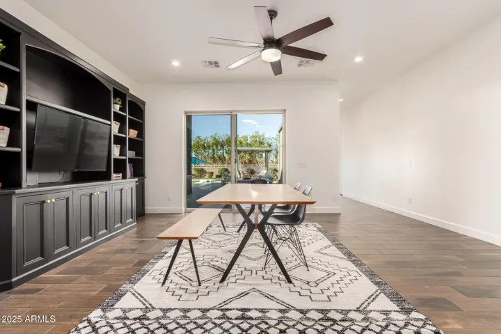 Teen/bonus room with secondary slider for backyard access