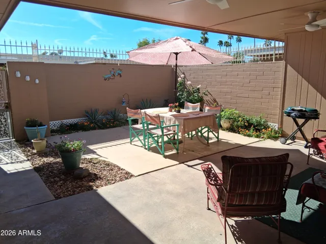 Large Backyard with covered area