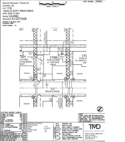14642 W Soft Wind Dr preliminary plot plan