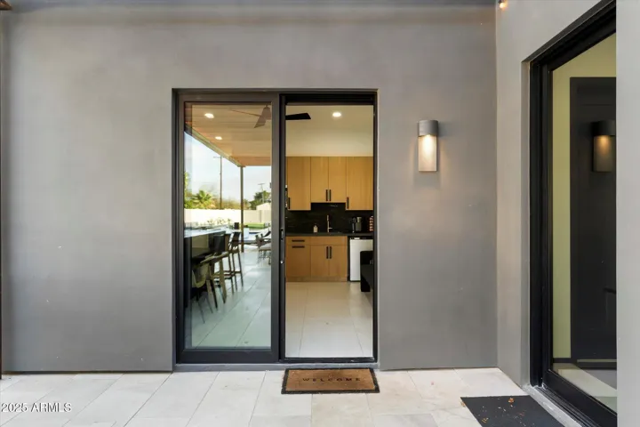 Detached guest casita- entrance in back yard.