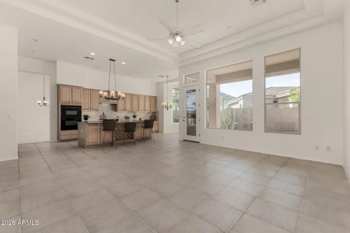 Great for entertaining looks out to beautiful back patio