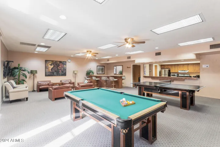 Anasazi club house across from workout facility overlooking pool