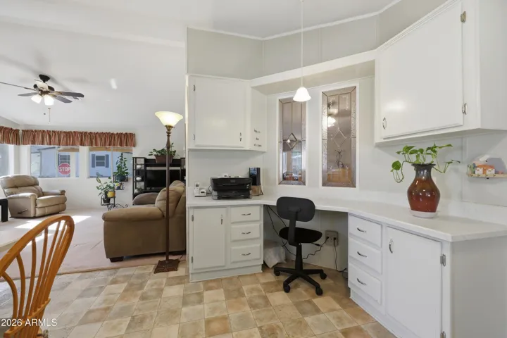 Built in computer desk