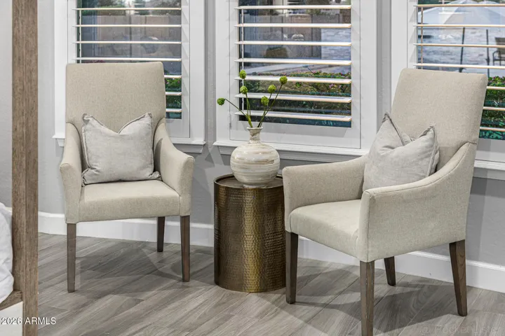 This primary suite was designed to feel like your own private resort.