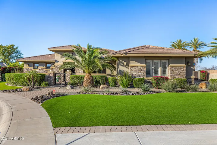 Welcome to Acacia Sunset Estate, a beautifully upgraded semi-custom retreat set on an expansive cul-de-sac lot within the exclusive gated community of Acacia Estates in Gilbert, AZ ... Where luxury living begins the moment you arrive.