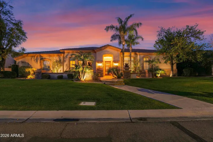 Twilight Front of Home