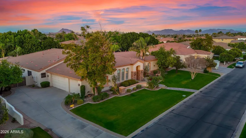 Twilight Aerial Side View