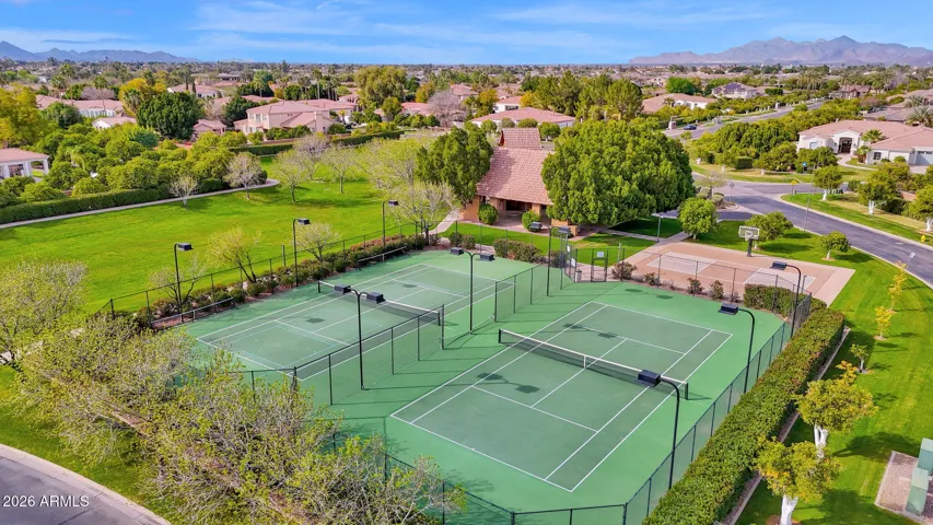Aerial View Sports Courts