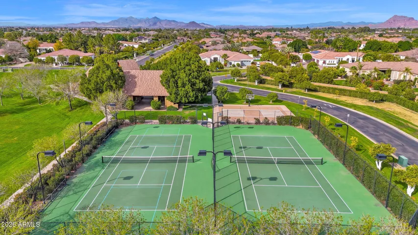 Aerial View Sports Courts