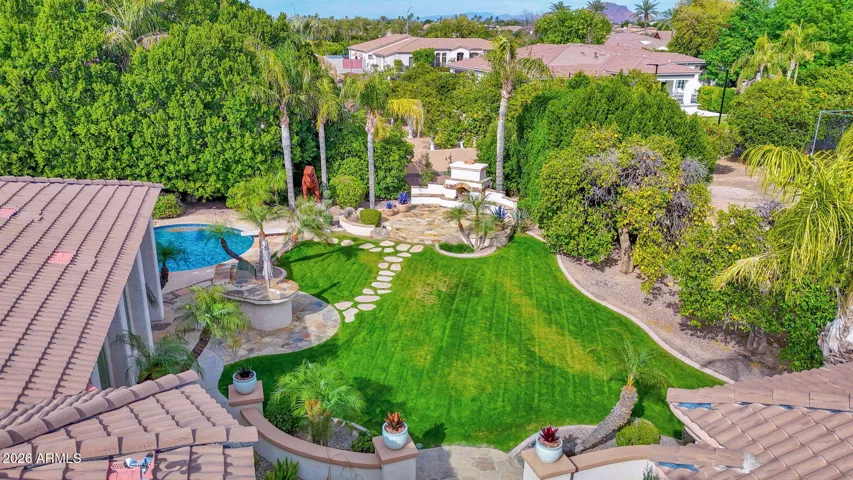 Aerial View of Backyard