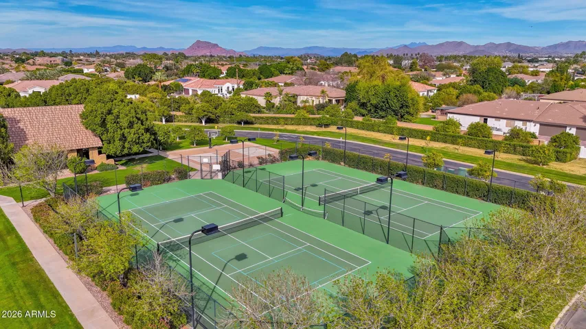 Aerial View Sports Courts
