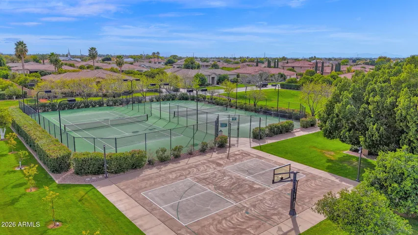 Aerial View Sports Courts