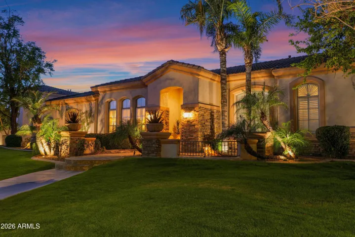 Twilight Front of Home