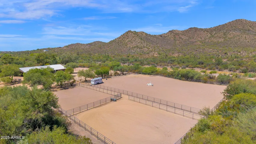 Train Or Exercise With Mountain Views & Total Serenity. These Spacious Arenas, Adjacent To The Protected Preserve, Offer The Unique Ability To Add A Covered Arena - An Exceptional Opportunity, In This Prime Location.