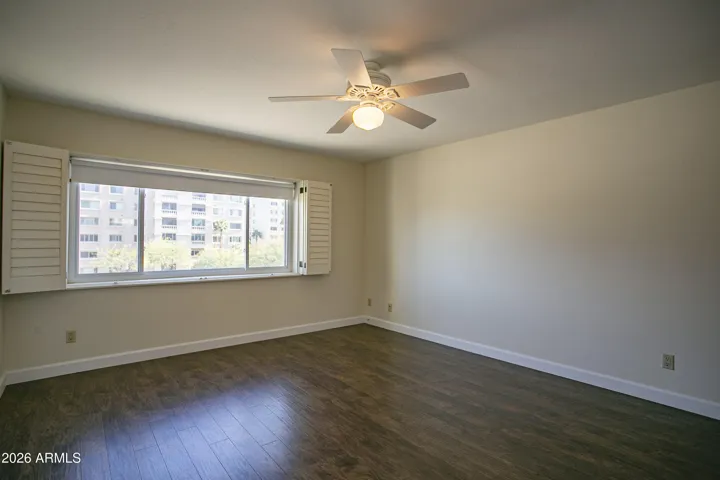 Generous primary suite has 2 closets, dual sinks and step in shower.