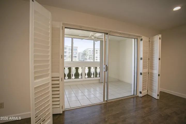 Looking toward the patio with access from living space.