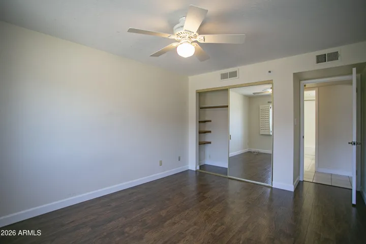 Guest bedroom with closet