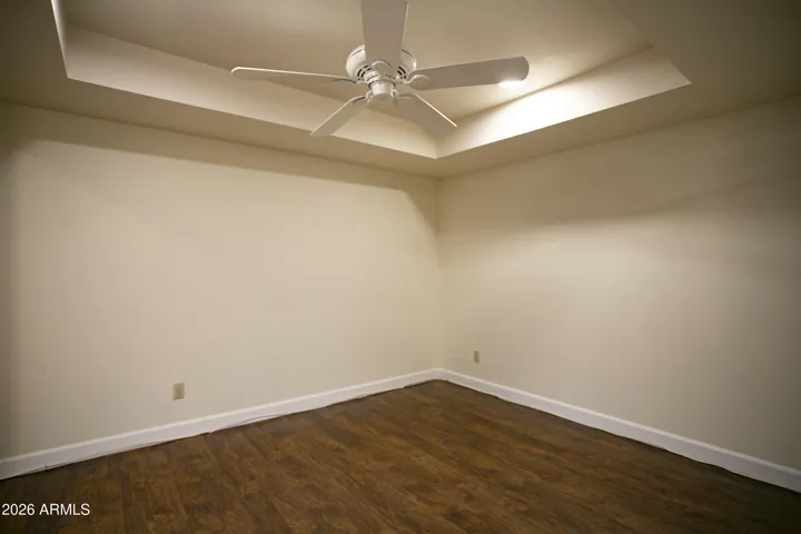 Looking from kitchen to the dining alcove/den/office - you create your space.