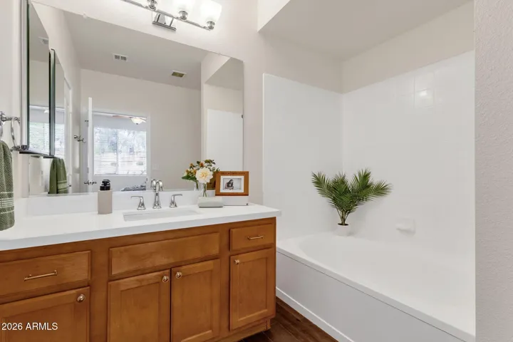 New quartz countertops, sink, faucet and lighting