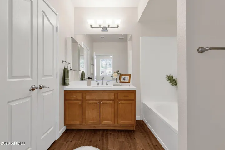 Walk-in closet on left