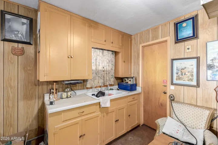 Sink area in back room