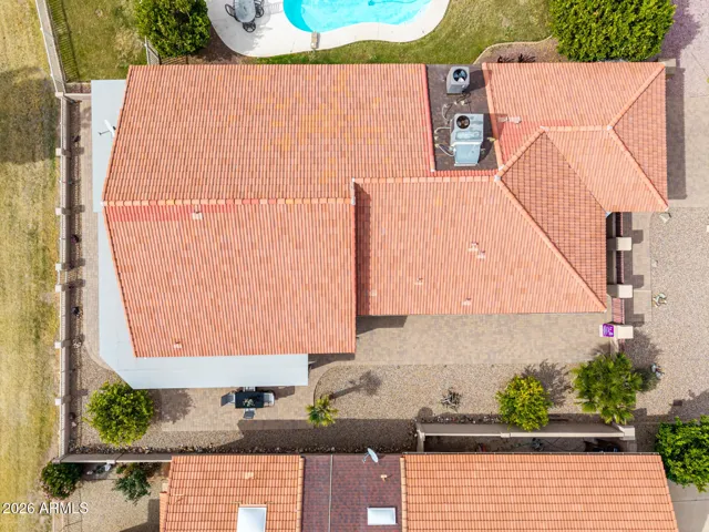 aerial top view