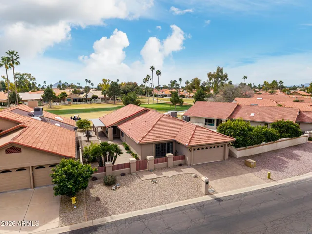 front aerial view