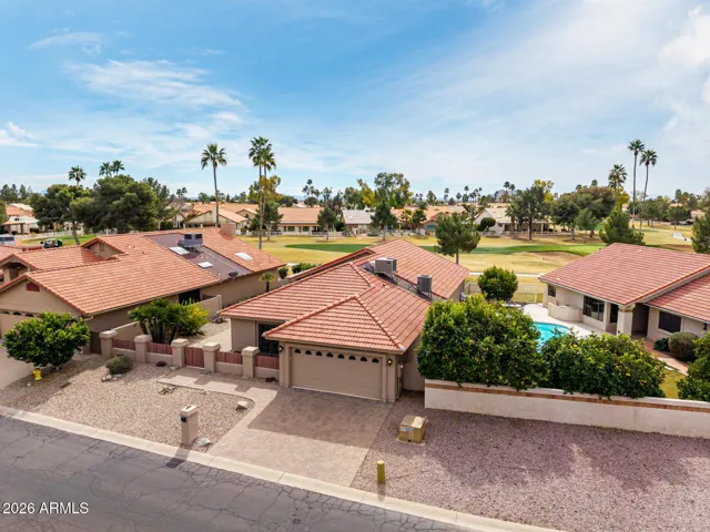 front aerial view