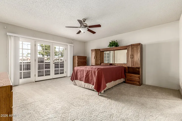 gorgeous golf course views from the primary bedroom