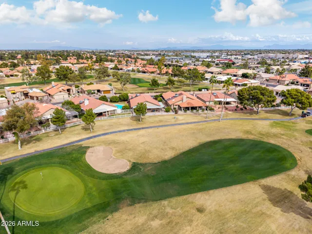 aerial golf course view
