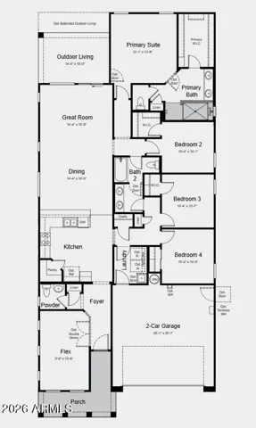 Additional Highlights Include: Marble super shower at primary bath, open concept floorplan, and white cabinets.